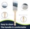 2 Inch Paint Brushes 12 Pack Angled Paint Brush Stain Paint Brush for Painting Wall Fence Wood Furniture Door Frame Cabinet Window Indoor and Outdoor Commercial Paint Brush